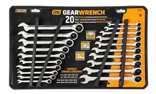 Gearwrench Ratcheting Wrench Set Sae And Metric 20-pc Brand New Free Ship