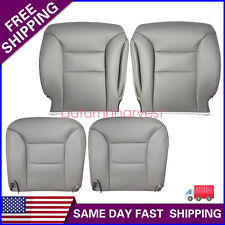 For 1995-1999 Chevy Silverado Ck1500 Front Bottom Top Leather Seat Cover Gray