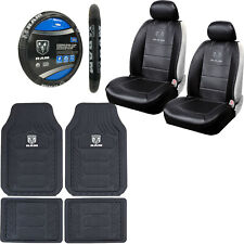 New Dodge Ram Logo Car Truck Seat Covers Floor Mats Steering Wheel Cover Set