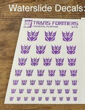 Transformers Logo Decals Waterslides - Metallic Color - No Border