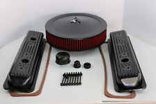 Sb Chevy Centerbolt Black Engine Dress Up Kit Valve Covers Washable Air Cleaner