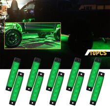 High Power Green 10pods Led Rock Underbody Side Light Lamp For Jeep Chevy Dc 12v