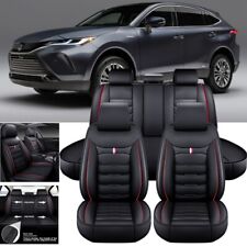 For 2009-2023 Toyota Venza Leather Car Seat Covers Front Rear Full Set Protector