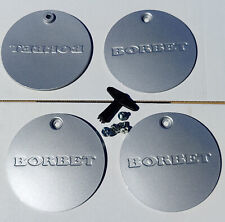 4x 160mm Borbet A Wheel Center Caps Flat Metallic Locking Bolts Key