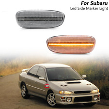 Sequential Clear Led Side Marker Signal Light For 93-01 Subaru Impreza Gc Gm Gf
