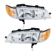 For 1994-1997 Honda Accord Headlights Headlamps Assembly Chrome Leftright Side