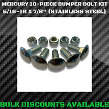 Mercury Car Truck Front Rear Chrome Bumper Body Bolts 516-18 X 78 Stainless
