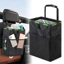 Car Trash Bag Litter Can Garbage Waste Bin Seat Organizer Storage Box For Trip