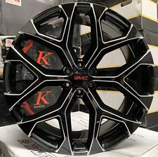 28 Snowflake Black Milled Chevy Silverado Tahoe Wheels Sierra Yukon Rims Tires