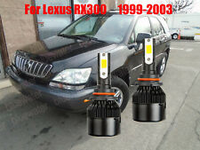 Led For Lexus Rx300 1999-2003 Headlight Kit 9006 Hb4 White Cree Bulbs Low Beam