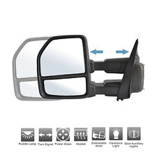 Towing Mirror For 2015-2020 Ford F150 Power Heated Turn Signal Black Driver Side