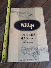 Original 1954 Willys-overland Kaiser-willy Owners Manual Model 6-226 4x4