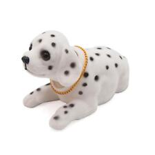 White Dalmatian Shaped Shaking Head Nodding Dog Decoration For Car Dashboard