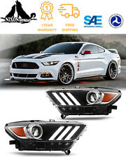 For 2015 2016 2017 Ford Mustang Headlights Projector Headlamps Hid Xenon Led Drl