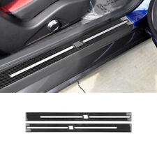 Black Door Sills Cover Protector Sticker Carbon Fiber For Nissan Gtr R35 07-2019