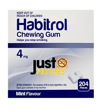 Habitrol Nicotine Gum 4 Mg Mint Flavor 204 Pieces 1 Box New 012025