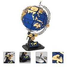 World Map Block Puzzle Set 1455 Pieces Spinning Globe Model Set Stem Educ...