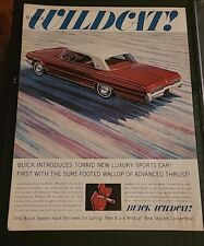 Buick Wildcat Print Ad Advertisement 1962 10x13