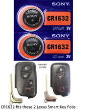 Remote Key Fob Battery For Lexus Smart Key Sony Now Murata Cr1632 - 2 Pkg