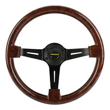 350mm 14 Vip Deep Dish Momo Abs Hard Wood Color Steering Wheel 6 Holes