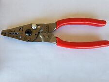 Snap-on Tools Usa New Red Soft Grip 9 Wire Stripper Cutter Crimper Pwcs9acf