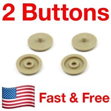2 Tan Seat Belt Button Snap Buckle Stop - Universal Fit Stopper Kit In Tan