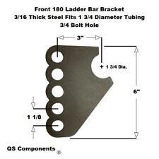 Front 180 Ladder Bar Bracket Fits 1 34 Crossmember 34 Hole 316 Steel