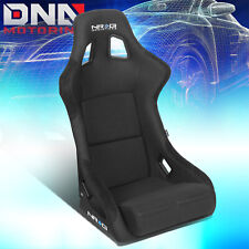 Nrg Large Black Carbon Fiber Back Fabric Cover Bucket Racing Seat Rsc-302cf-bk