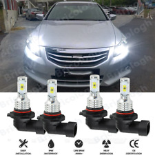 For Honda Accord Sedan 2008-2012 4x Led Headlight Bulbs Hi Low Beam 9005 9006 Yh