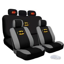 For Nissan Batman Deluxe Car Seat Covers And Classic Pow Logo Headrest Covers