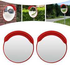 2pcs Convex Traffic Mirrors Wide Angle For Blind Spot Corner Roadparking Safety
