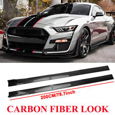 Carbon Fiber For Ford For Mustang 78.7 Side Skirt Extension Splitter Spoiler