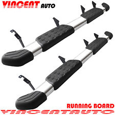 For 07-21 Toyota Tundra Crew Max 5 Inch Stainless Bar Side Steps Running Boards