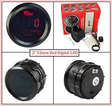 New 2 52mm Red Digital Led Elec 0-9999 Rpm Tachometer Tacho Gauge Car Dragon Us