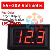 Mini Blue Dc 0-30v Led Display Digital Voltage Voltmeter Panel
