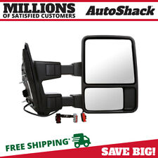 Passenger Tow Mirror Power Heated Signal Black For Ford F-250 Super Duty 6.7l V8