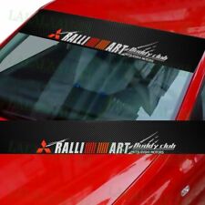 Windshield Carbon Fiber Banner Decal For Mitsubishi Evo Ralliart Eclipse Sticker