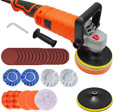 Electric Car Polisher Buffer Sander Waxer Kit Variable 7-speed 7 1580w W Pads