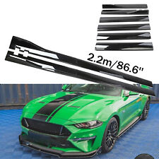 86.6 Gloss Black Side Skirts Extention Body Kit For Ford Mustang