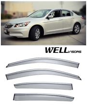 Wellvisors Side Window Visors W Chrome Trim Honda Accord Sedan 2008-2012