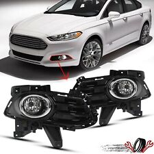 Pair Front Bumper Fog Lights For Ford Fusion 2013-2016 Clear Len Driving Lamps