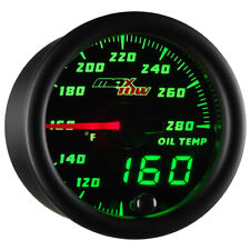 52mm Black Maxtow Double Vision Oil Temperature Gauge