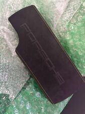 Oem 997 Porsche Embossed Center Console Lid In Alcantara Yellow Stitching