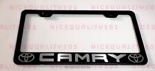 Camry Wlogo Stainless Steel Black Finished License Plate Frame Holder Rust Free
