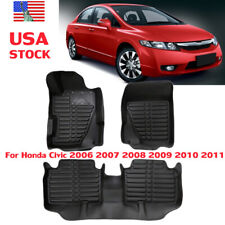 Car Floor Mats For Honda Civic 2006-2011 Sedan Front Rear Custom Fit Dustproof