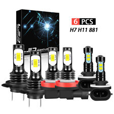 For Kia Sorento 2014-2015 Combo Led Headlight Highlow Beam Fog Light Bulb 6pcs