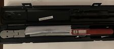 Used Snap-on 12in Drive Tq Flex-head 40-250 Ft-lb Torque Wrench-red Tqfr250e