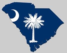 South Carolina State Flag Self-adhesive Vinyl Decal
