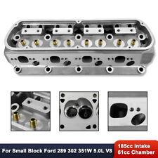 For Ford Sbf 289 302 351w 5.0l V8 185cc Intake61cc Chamber Bare Cylinder Head