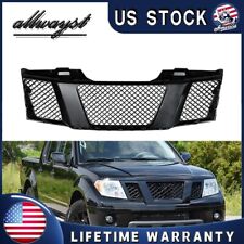 Front Grill For 2005-2008 Nissan Navara Frontier D40 Mesh Gloss Black Grille